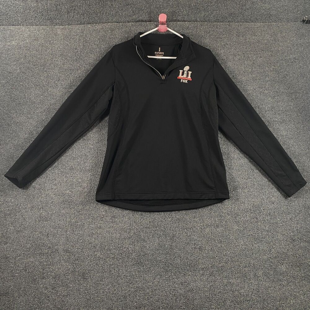 Elevate Black Pullover Jacket Fox Superbowl Womans Size Large